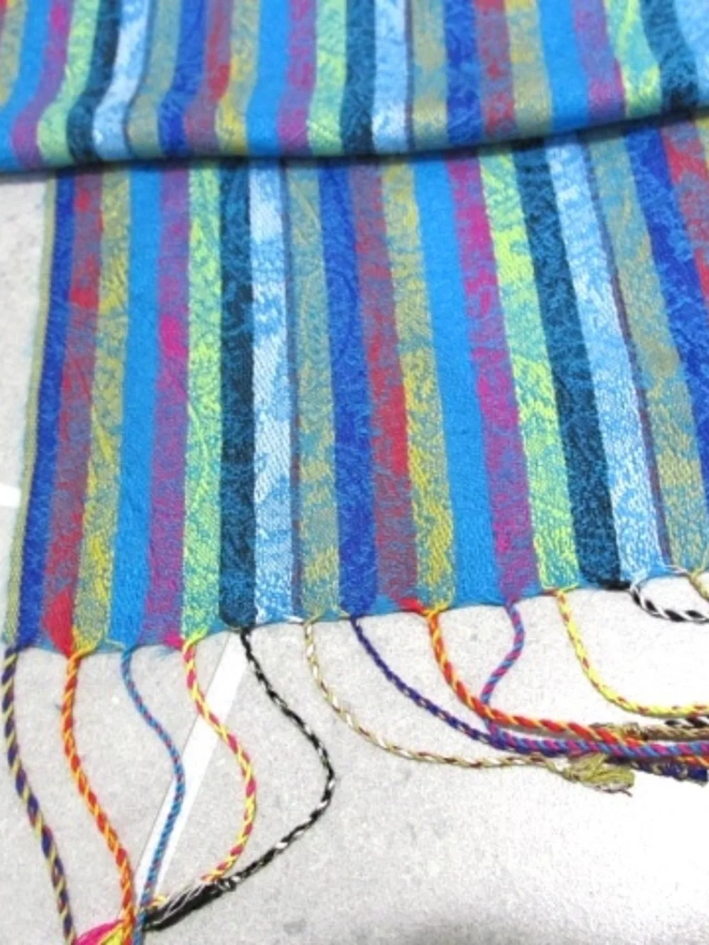 Multicolored Striped Boho Scarf/Wrap